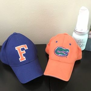 UF baseball caps with Velcro closures